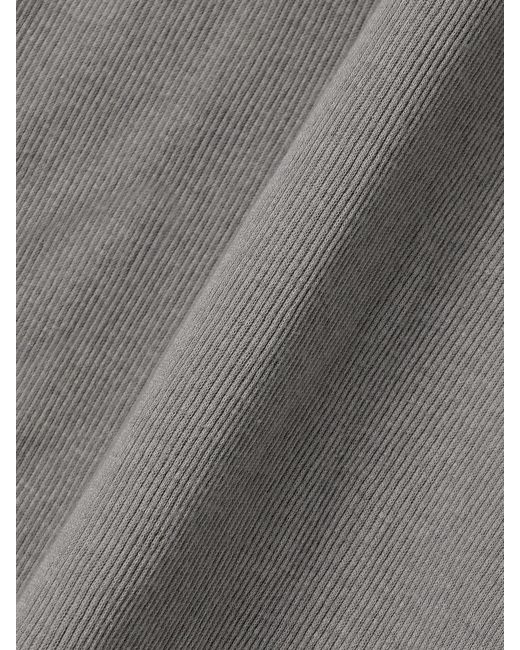 James Perse Gray Ribbed Cotton And Cashmere-Blend Maxi Skirt