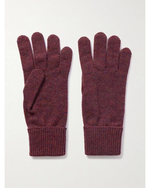 Johnstons Purple Cashmere Gloves