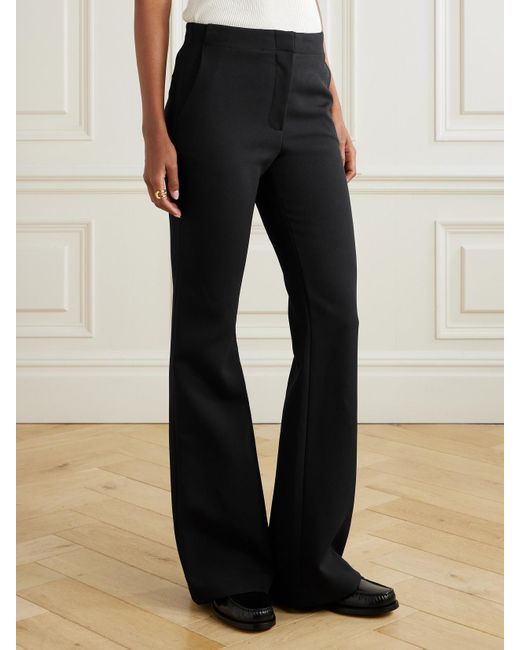 Jonathan Simkhai Black Kenna Crepe Flared Pants