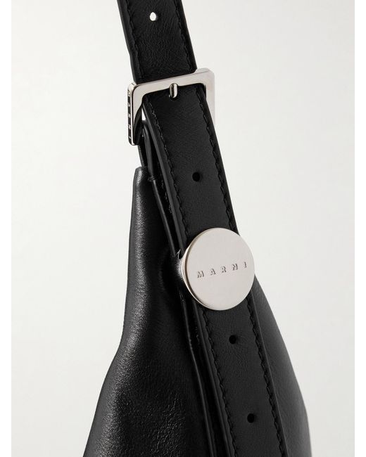 Marni Black Schultertasche Aus Leder