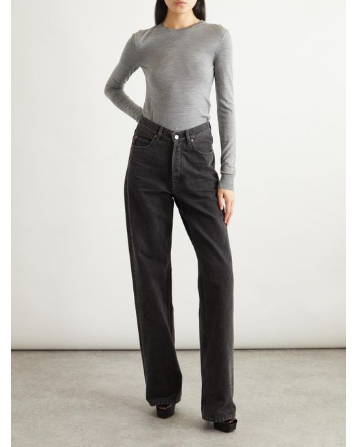 Saint Laurent Gray Wollpullover