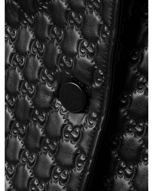 Gucci Black Jacke Aus Geprägtem Leder