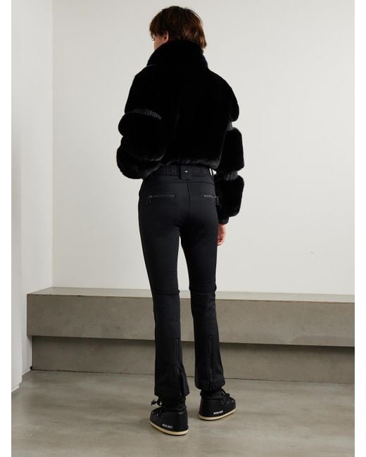 Goldbergh Black Lieke Skianzug Aus Faux Fur Mit Gürtel
