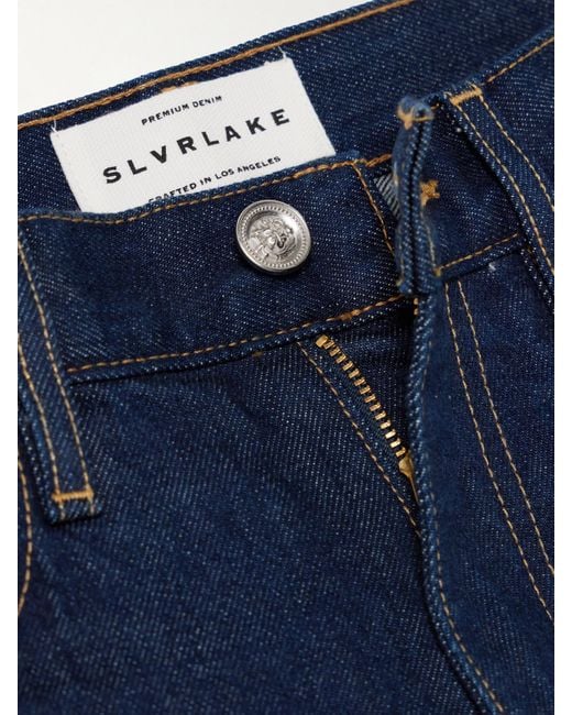 SLVRLAKE Denim Blue Selena Mid-Rise Wide-Leg Jeans