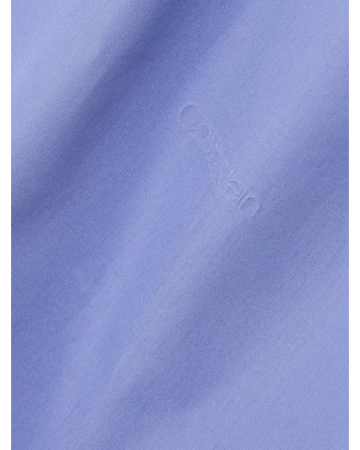Calvin Klein Blue Daisy Cotton-Poplin Shirt