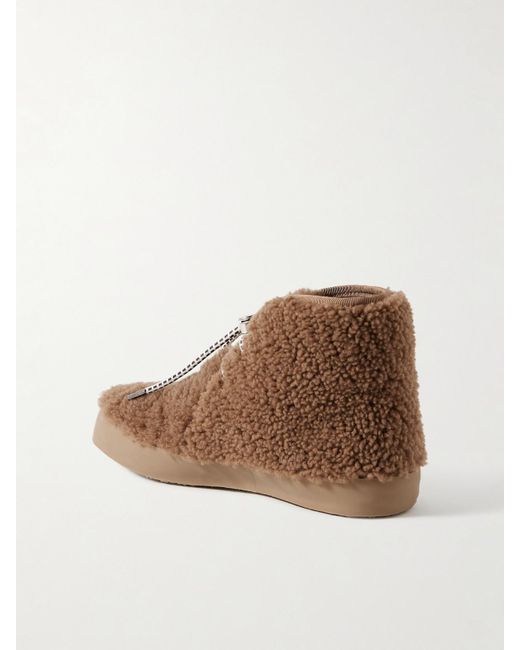 Le Monde Beryl Brown Desert Shearling Ankle Boots