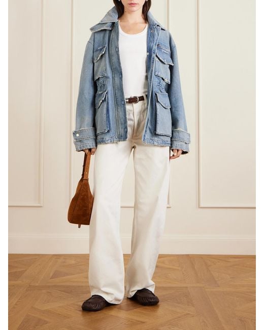 Agolde White Arc Wide-Leg Jeans