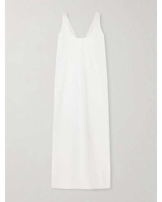 Totême White Cotton-Poplin Midi Dress