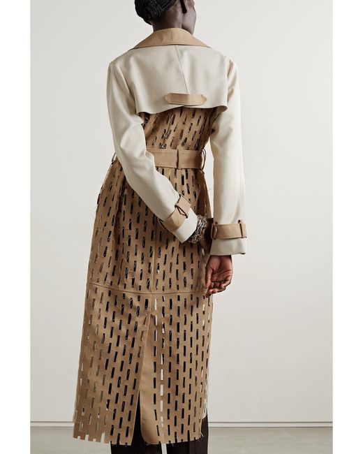 Partow Natural Mason Cutout Cotton-Twill Trench Coat