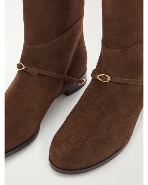 JENNIFER CHAMANDI Brown Thierry Suede Knee-High Boots