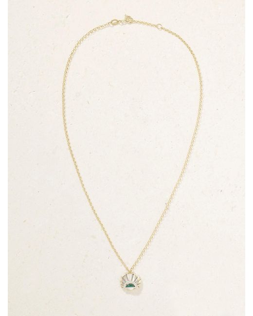 L'Atelier Nawbar Natural Sun Down 18-Karat Multistone Necklace