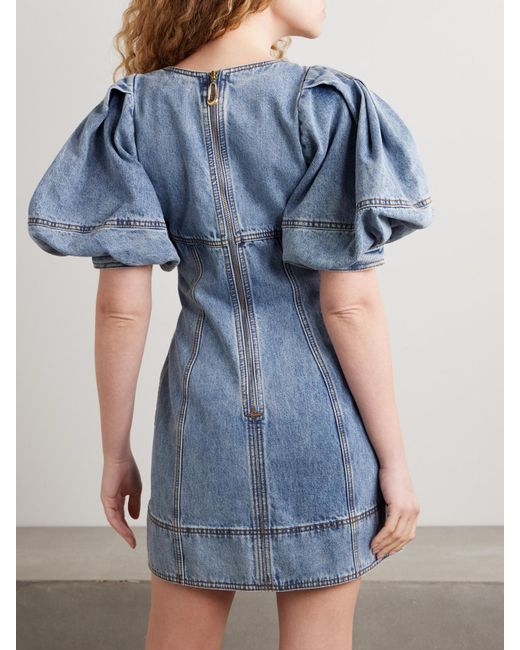 【Aje.】Juno Denim Mini Dress Aje. Juno Embellished Cutout Denim Mini Dress in Blue | Lyst