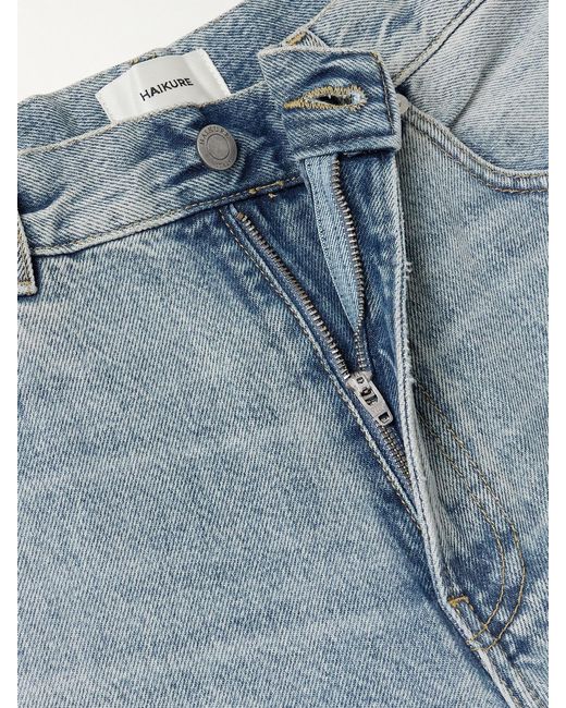 Haikure Blue Bibi Mid-Rise Barrel-Leg Jeans