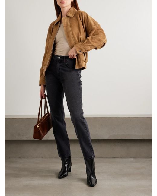 Blouson En Daim Dalma Nour Hammour en coloris Brown