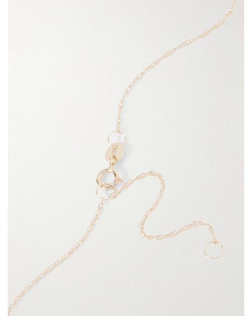STONE AND STRAND Natural Bold Initial 10-Karat Diamond Necklace