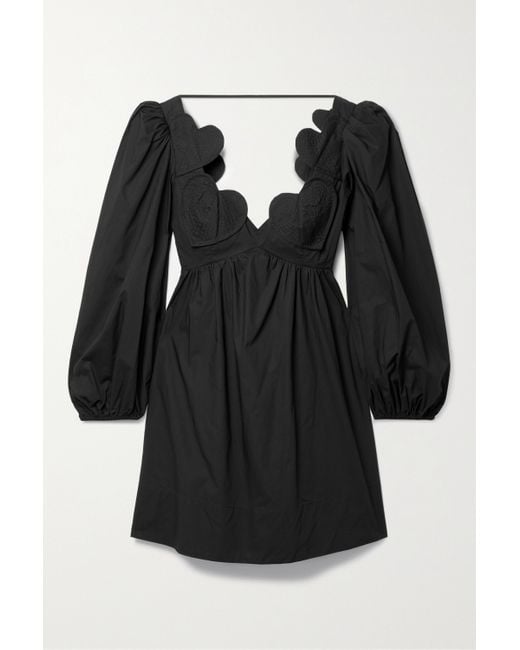 farm rio black heart shaped neckline mini dress FARM Rio Red Heart Short Sleeve Organic Cotton Blouse, Red / S