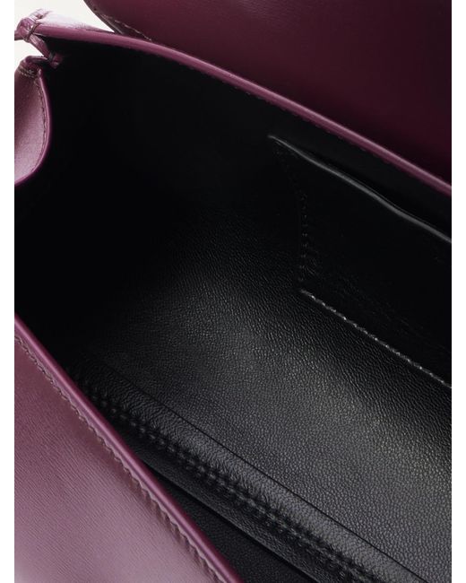 Jil Sander Purple Cannolo Kleine Schultertasche Aus Leder