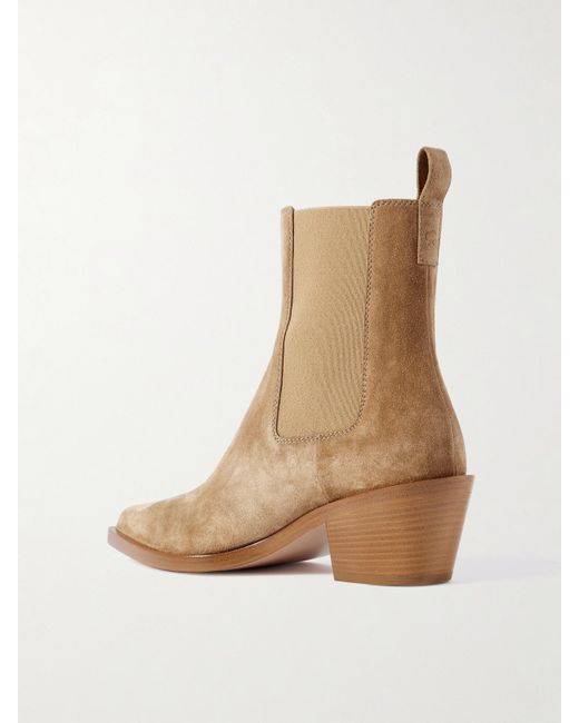 Gianvito Rossi Natural Wylie 60 Suede Chelsea Boots