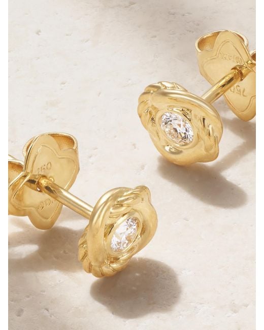 David Yurman Natural Infinity 18-Karat Diamond Earrings