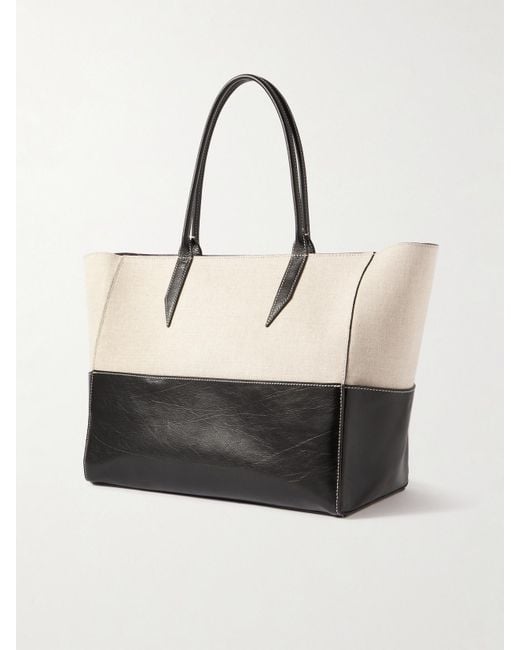 Metier Natural Incognito 36 Linen And Leather Tote