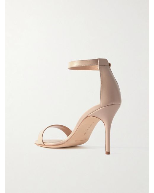 Manolo Blahnik Natural Chaos 90 Sandalen Aus Leder