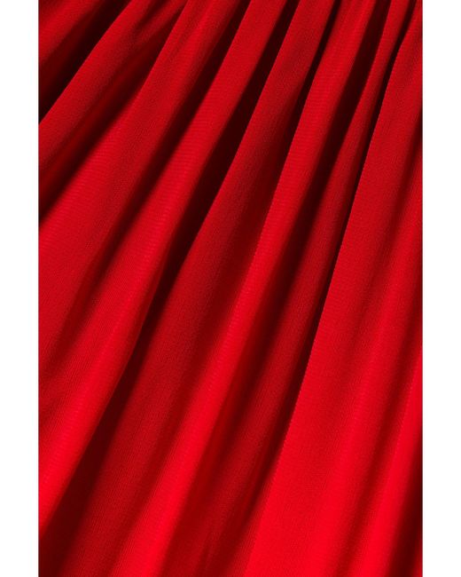 Proenza Schouler Red Wrap-Effect Jersey Maxi Dress