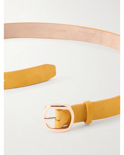 Gabriela Hearst Metallic Elster Suede Belt