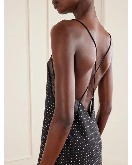 Tom Ford Open-Back Lace-Trimmed Polka-Dot Silk-Crepe Maxi Dress in Black | Lyst Tom Ford Open-Back Lace-Trimmed Polka-Dot Silk-Crepe Maxi Dress in Black | Lyst