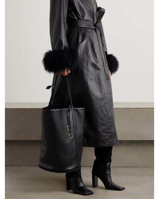 Alaïa Black Hip Large Leather Bucket Bag