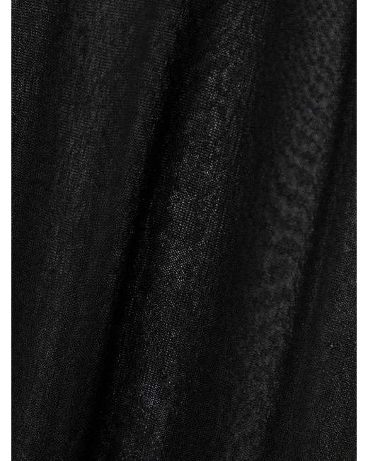 Alaïa Black Hooded Jersey Bodysuit