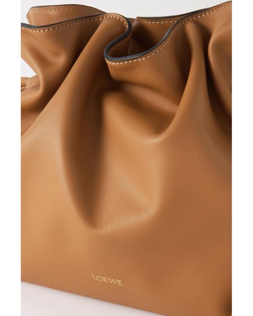 Loewe Brown Flamenco Leather Clutch