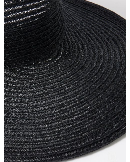 Eugenia Kim Black Ricky Grosgrain-Trimmed Hemp-Blend Visor