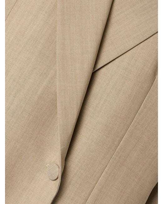 Givenchy Natural Double-Breasted Wool Blazer