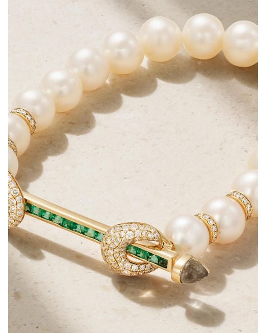 ANANYA Natural Chakra Armband Mit Mehreren Steinen Und Details Aus 18 Karat