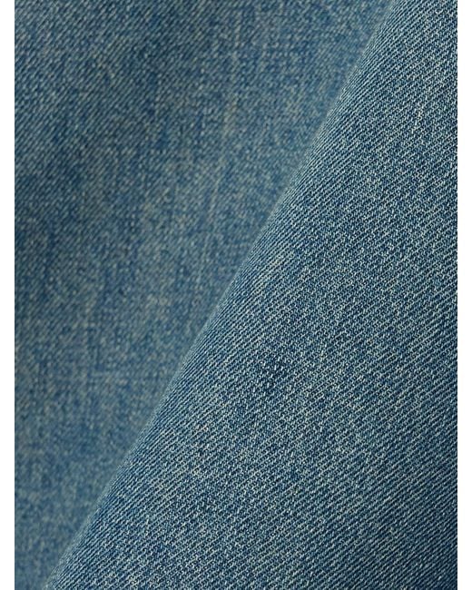 Khaite Blue Renta Denim Midi Skirt