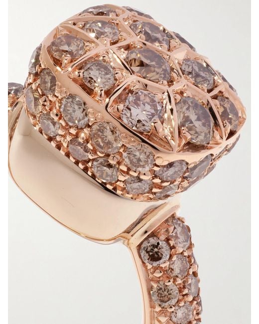 Pomellato Natural Nudo Solitaire Classic 18-Karat Rose And Diamond Ring