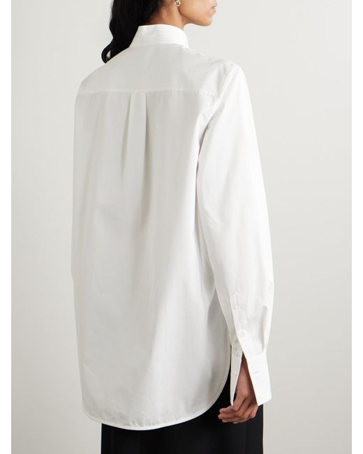 Chemise En Popeline De Coton Biologique Totême  en coloris White