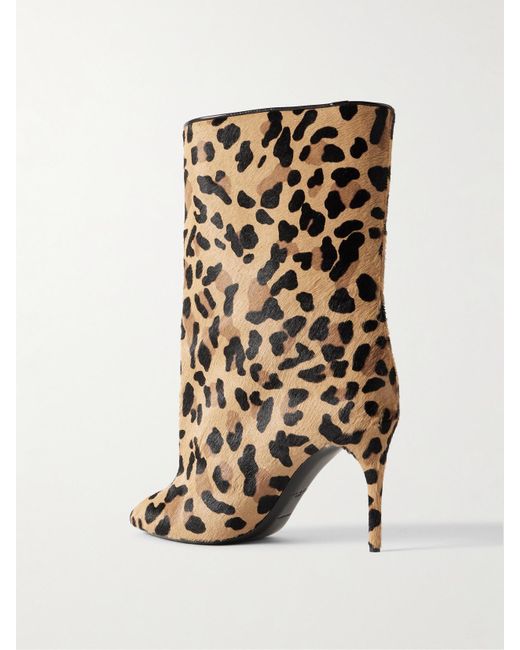 Alaïa Brown 90 Leopard-Print Calf Hair Ankle Boots
