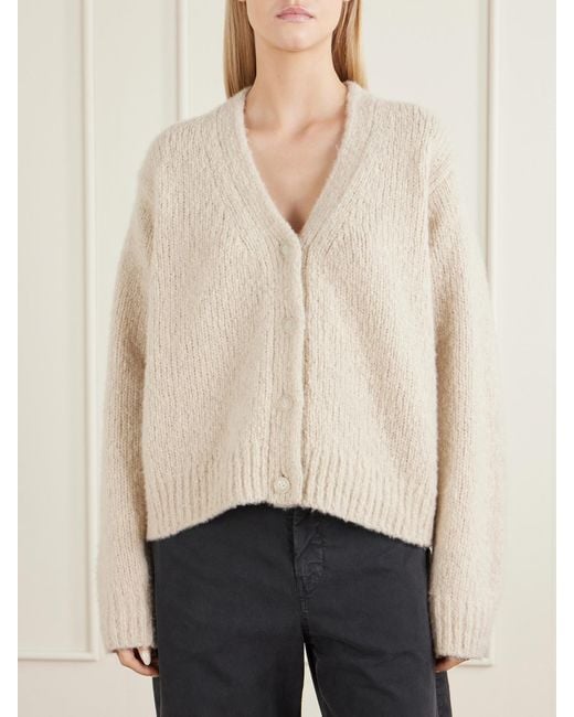 Nili Lotan Natural Lorana Wool And Cashmere-Blend Cardigan