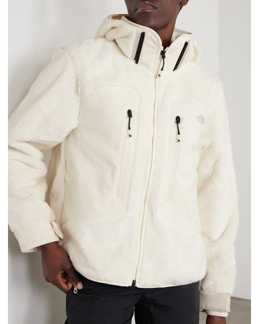 The North Face Natural Hooded Shell-Trimmed Fleece Jacket