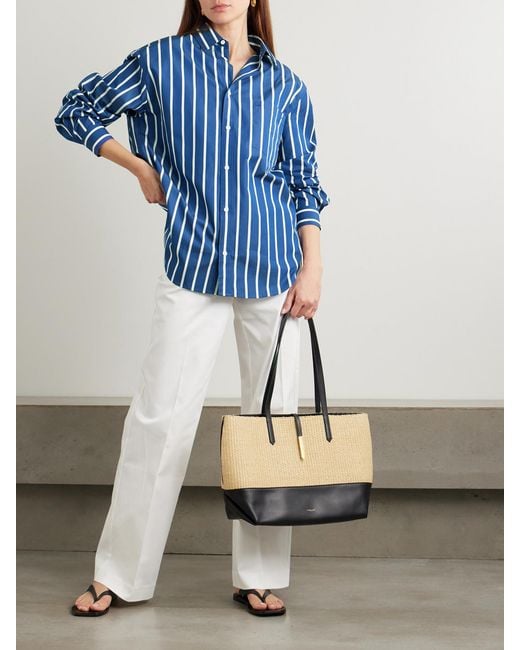 Matteau Blue Striped Cotton-Poplin Shirt