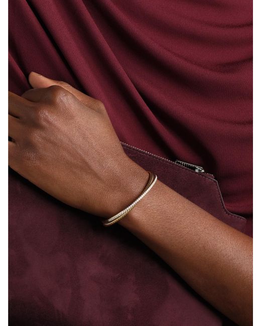 David Yurman Natural Crossover 18-Karat Diamond Cuff