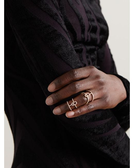 Messika Natural Move Uno Double 18-Karat Diamond Ring