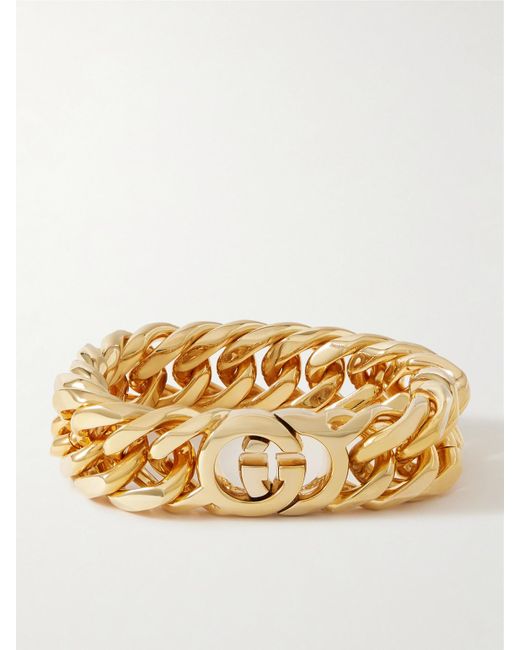 Gucci Metallic Interlocking-Tone Bracelet