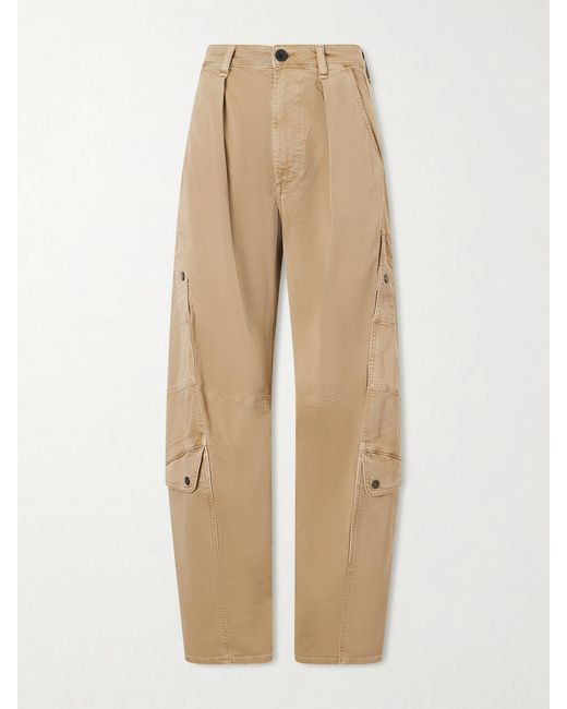 Citizens of Humanity Natural Flight Mid-Rise Straight-Leg Cotton-Blend Twill Cargo Pants