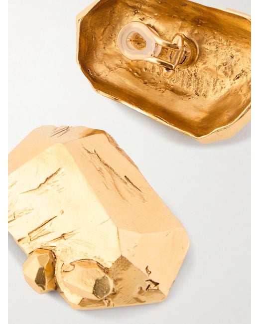 Saint Laurent Metallic Tone Earrings
