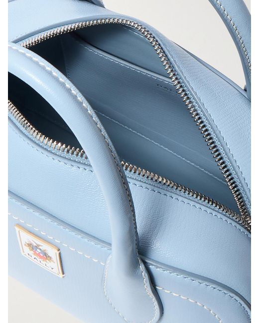 Bally Blue Unda Appliquéd Leather Tote