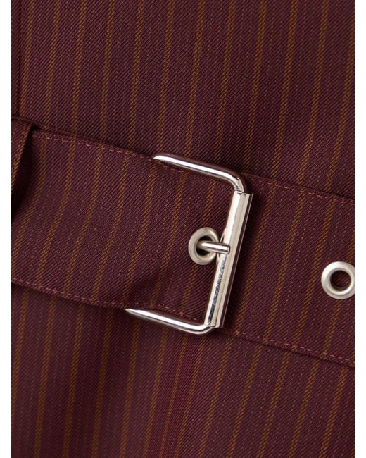 Dries Van Noten Purple Blazer Aus Einer Wollmischung Mit Nadelstreifen