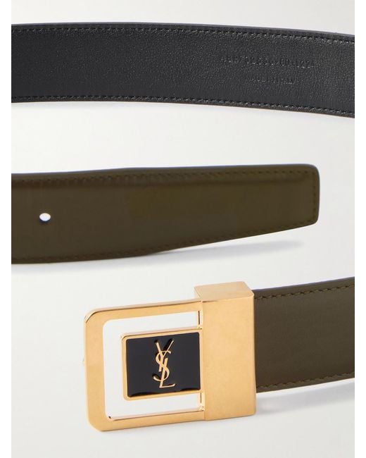 Saint Laurent Black Le 66 Leather Belt