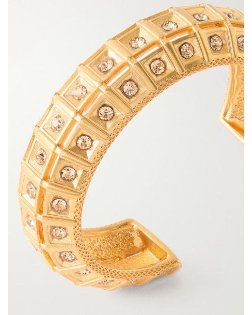 Sonia Petroff Metallic Lobster Vibe-Plated Crystal Cuff